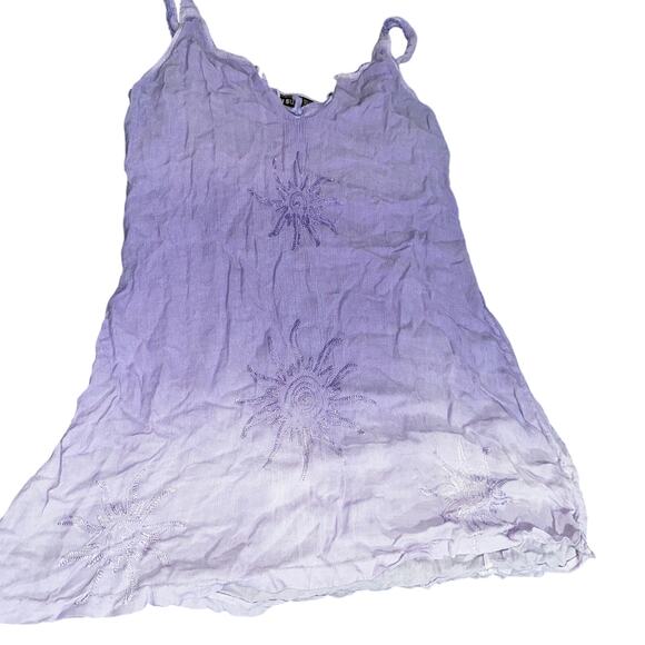 Vintage purple ombré boho mini dress - Picture 1 of 4